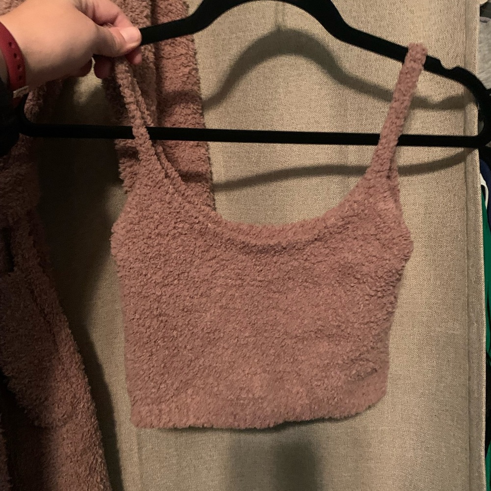 Skims Cozy Knit Tank (Rose Clay)